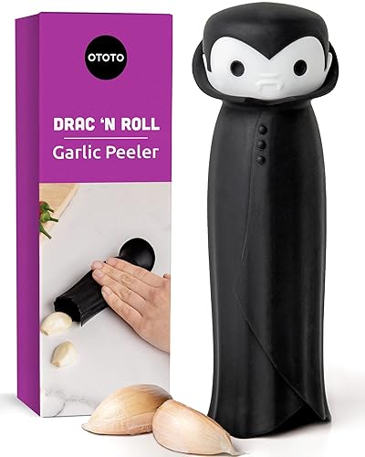 OTOTO Drac N' Roll Vampire Garlic Roller, Silicone Garlic Peeler Tube, Silicone Tube Roller for Halloween - Kitchen Gadget for Garlic, Garlic Tube, Garlic Roller Peeler, Garlic Tool - Drac N' Roll