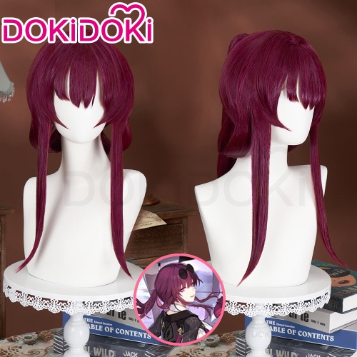 【Ready For Ship】DokiDoki Game Honkai: Star Rail Cosplay Kafka Wig Long Straight Purple Hair / Glasses / Earrings / Ring | Wig Only-Short Ver.