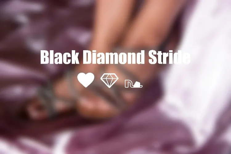 ✨ Pack Black Diamond Stride – Sandália Baixa Preta em Cristal – Alta Definição ✨