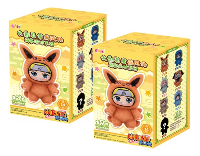 Original Eaki Naruto Blind Box Shippuden Beast Party Series Plush Doll x2