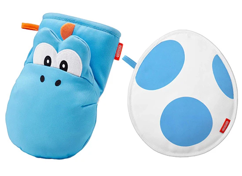 Super Mario - Home and Party - Blue Yoshi Oven Mitt and Pot-Holder (Nintendo Store)
