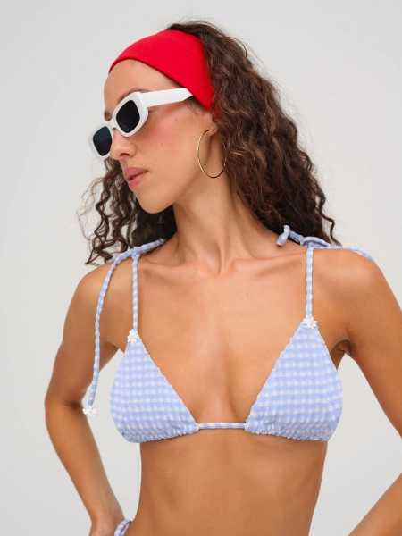 Bay Bikini Top — Blue