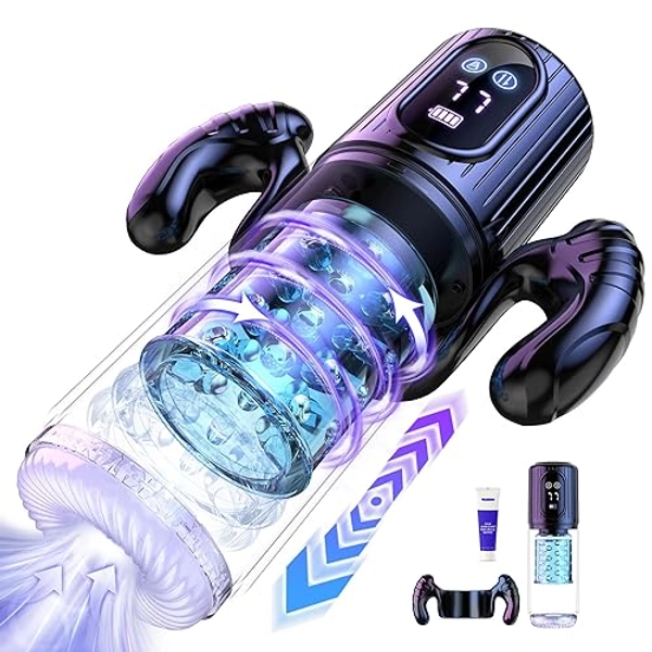 Male Masturbator w/ LCD with Handle & App Control