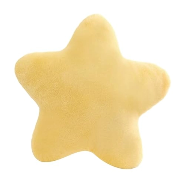 Cute Pillow Cushion Decorative Nursery Stuffed Throw Pillows Yellow Pink Sofa Pillow Cushion Star Plush Pillow Kids Boys Girls Adults Car Home Chair Floor Bed Gift Reading Nook TV