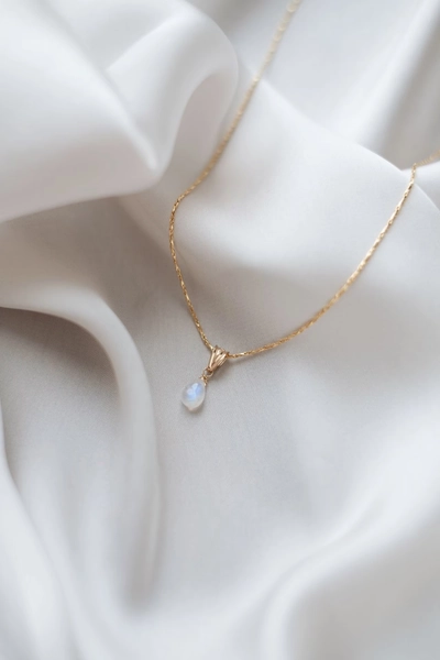 Moonstone Necklace Gold • 14k Gold Filled • MOONSTONE