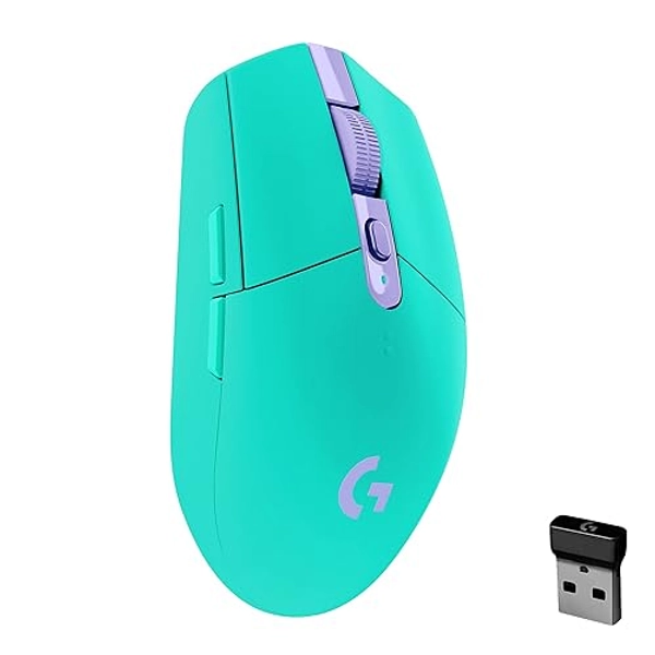 Logitech G305 LIGHTSPEED Wireless Gaming Mouse, HERO Sensor, 12,000 DPI, Lightweight, 6 Programmable Buttons, 250h Battery, On-Board Memory, Compatible with PC, Mac - Green