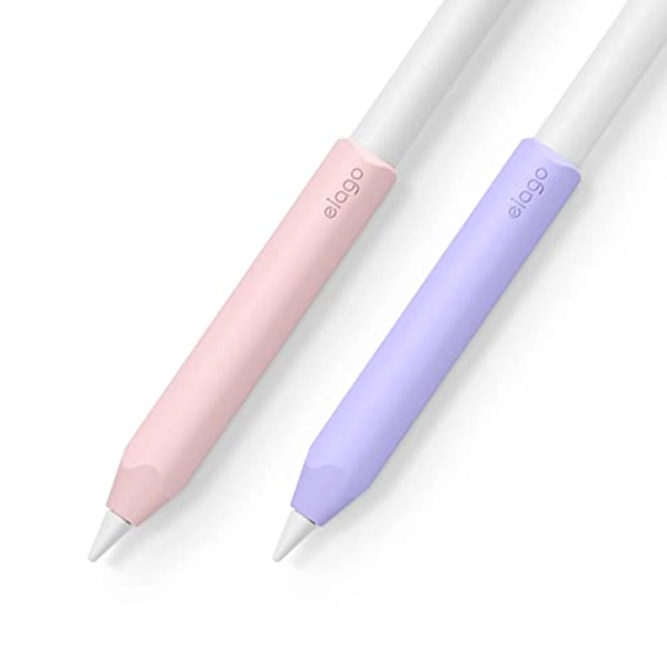 elago Silikonstecker [2 Pack], kompatibel mit Apple Pencil 2. und 1. Generation, Halterung aus hochwertigem Silikon, kompatibel mit magnetischem Laden und Doppel-Tap (Rosa/Violett)