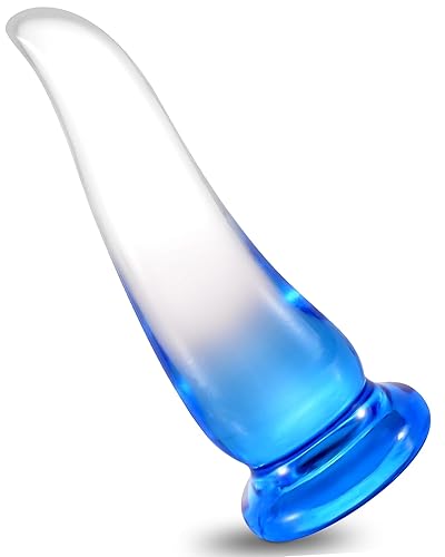 Difemstoy Super Big Anal Plugs Dildo, 8.9 inch XL Tentacle Butt Plug, Flexible Waterproof Prostate Massage for Men, Women - XL - Blue-clear