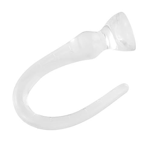 Resxong Ultra Long Anal Plug, Flexible Butt Plug with Strong Suction Cup Prostate Massage Dildo Dilator for Men Women Couples, 23.6in (XL) - Clear - XL
