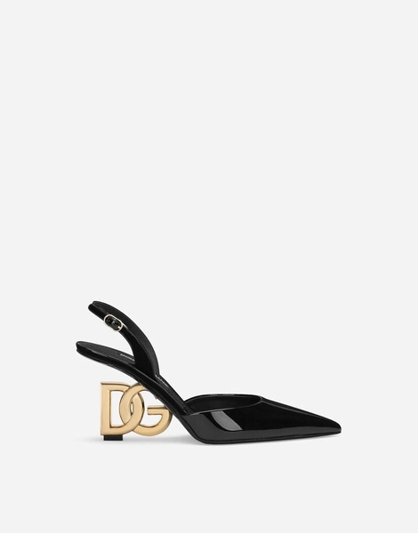 Patent leather slingbacks in Black for Women | Dolce&Gabbana® US