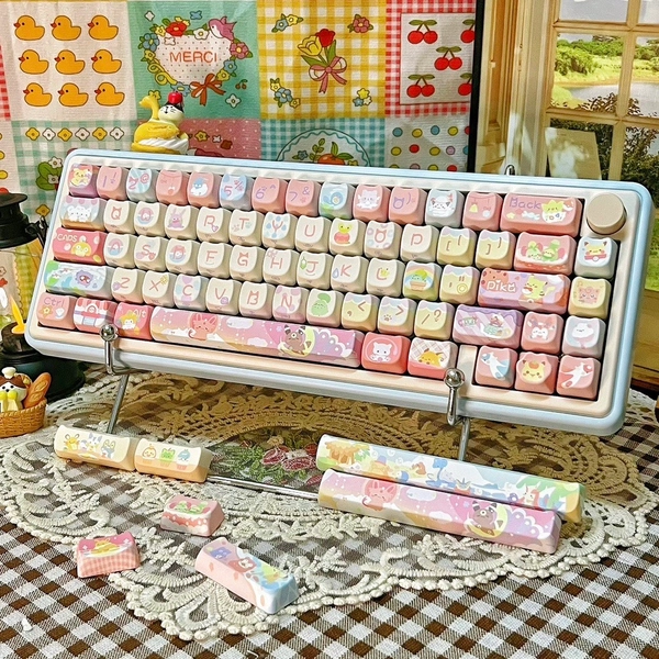 Pokemonn Gengarr Snorlx Theme PBT 142 keys MAO/MOA Profile Keycaps Set, Cute Keycaps, Custom Keycaps