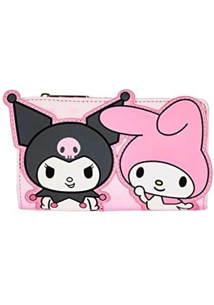 Loungefly Sanrio My Melody and Kuromi Wallet, Bifold, Pink