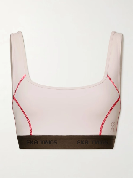 + FKA twigs Studio stretch recycled-jersey sports bra - lilac - x small
