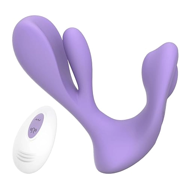 Tracy's Dog Vibrator, Wearable Clitoral Grinding & G-Spot Rotating Adult Toy for Dual Stimulation,  Waterproof, Silicone, Remote Control Sex Toys with 3 Rotating Modes & 10 Vibrations for Women Couple