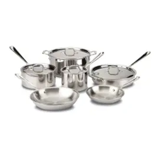 D3 Stainless 3-ply Bonded Cookware Set, 10 piece Set
