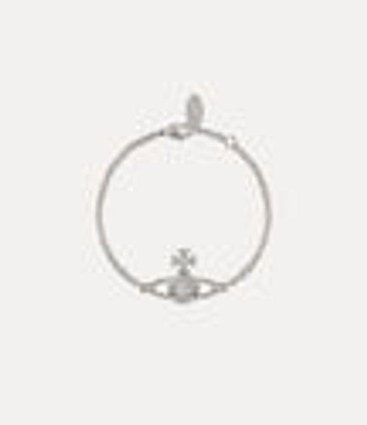 Mayfair Bas Relief Bracelet in RHODIUM-Crystal | Vivienne Westwood®