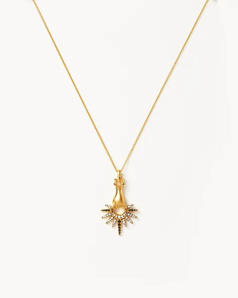 Harris Reed Star Catcher Pendant Necklace | 18ct Gold Plated Vermeil/Pearl