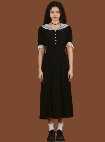 Delphine Dress | S / Black
