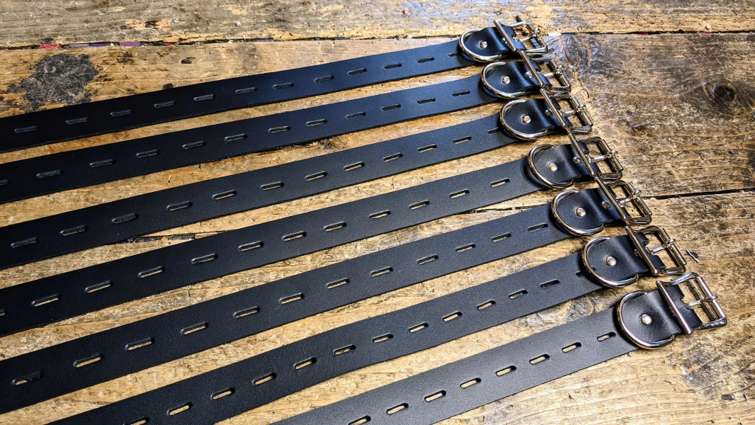 Belt Set Black 7 Belts. Tie up belts.