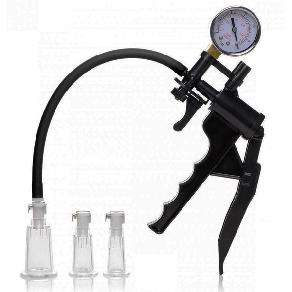 Clitoral Pussy Pump Pumping Cylinder Nipple Sucker Clit Enlarger + HOLDS SUCTION