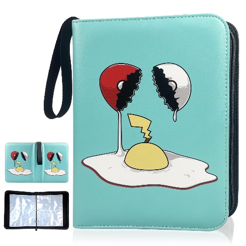 Trading Card Binder for Pokemon,520 Pockets Portable Card Collector Album Holder Book with 65 Removable Sleeves,Card Binder with Zipper,Card Binder Display Storage case,Gift for Boys Girls