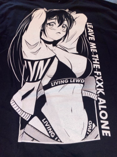 Sporty oversized lewd chick