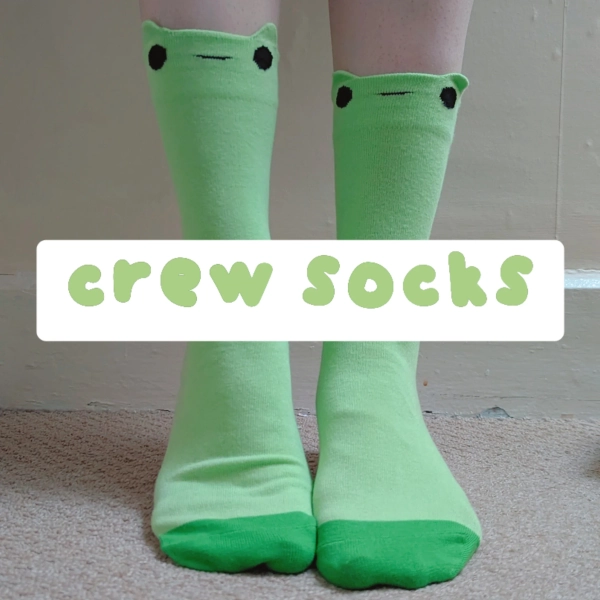 Pingki Penguin Kawaii Frog Crew Socks