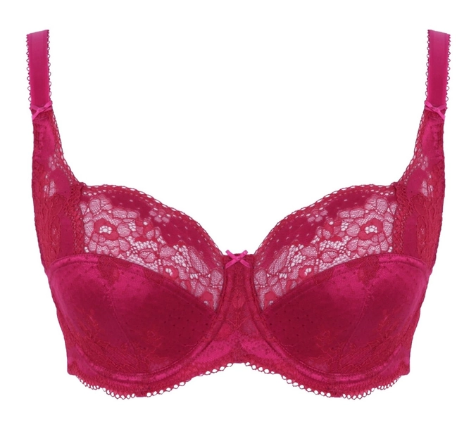 Panache Soutien Full Cup de Copa Mole Rendado Clara Orchid/Red