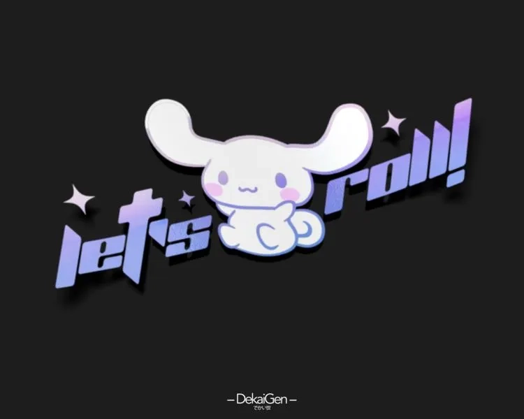 "Let's Roll!" Cinnamoroll Vinyl Car Decal
