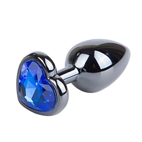 Romi Heart Shaped Stainless Steel Anal Butt Plugs Anal Trainer Toys, Personal Massager - Small (Pack of 1)