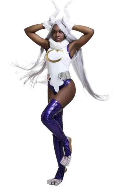 My Hero Academia  Rumi Usagiyama Rabbit Hero Mirko Cosplay Bodysuit Jumpsuit Costume