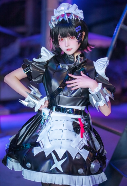 Zenless Zone Zero Ellen Joe Cosplay Costume Maid Outfit Set Dress Apron with Hairband Wristbands