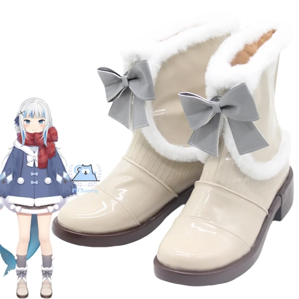 YouTuber virtuel Gawr Gura Cosplay chaussures Gawr Gura hiver Costume chaussures Goomba Goob pour Hallowmas fête adulte femmes hommes - AliExpress 