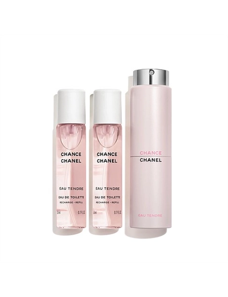 Chanel Chance Eau Tendre Twist and Spray Refillable Bottle -Eau De Toilette 3x20ml | David Jones