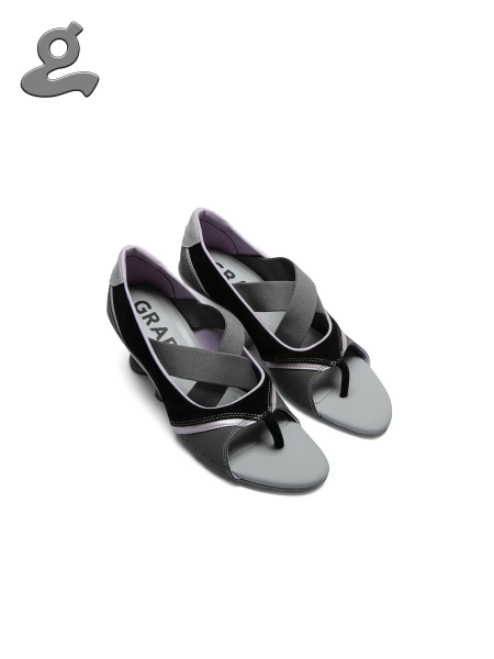 Black Wedge Sandals