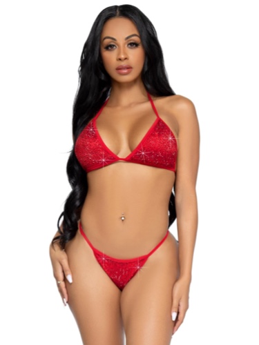 2 Pc Phoenix Bikini Set - Red- Medium