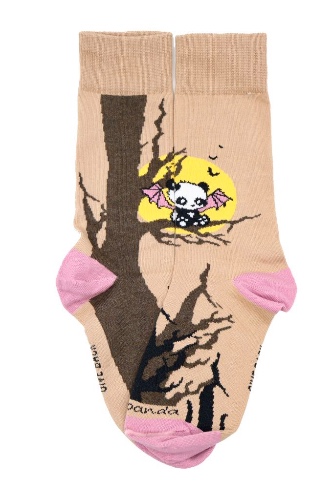 Majestic Bat Panda Sitting in a Tree Sock (Adult Small)