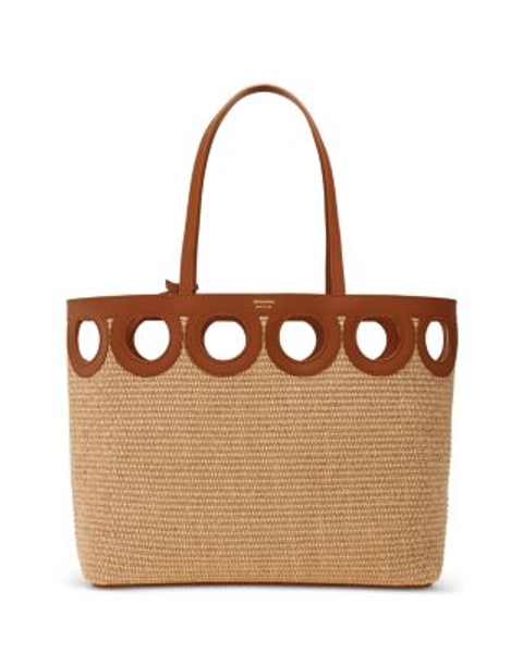 Gancini Frame Raffia Tote Bag  