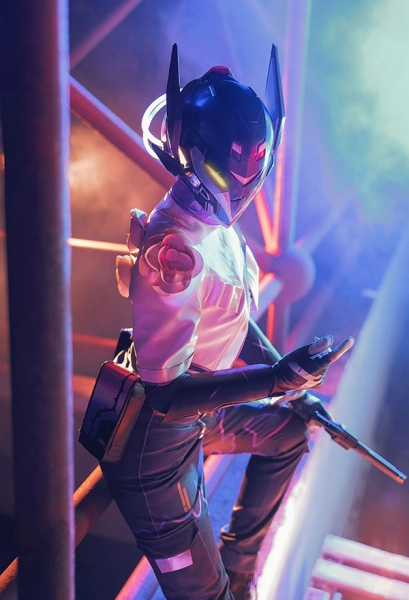 VALO Vyse Cosplay Costume Top Pants with Jacket and Waist Bag