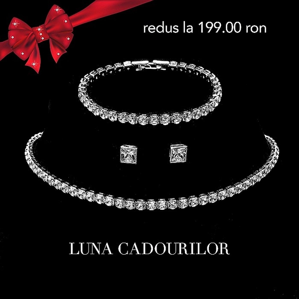 Set Tennis, Colier+Brățară cu Extensii Și Cercei