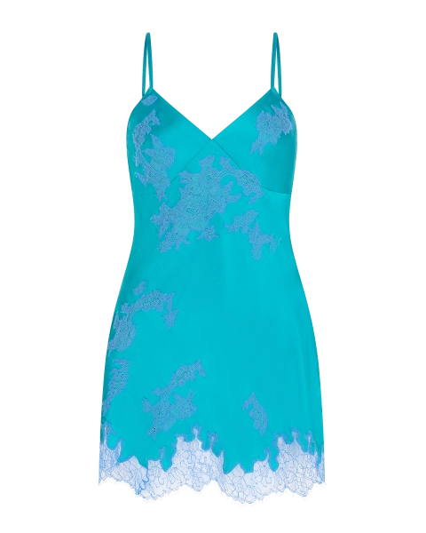 Christi Short Slip in Teal/Blue | By Agent Provocateur All Nightwear