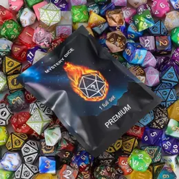 Mystery Dice Set Bag, Various Styles Polyhedral Dice, Random D&D Dice Patterns & Dice Bag, Perfect Gift , Great for Dungeons and Dragons, RPG, MTG,Role Playing Table Gamers