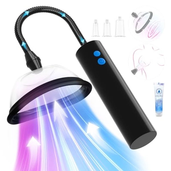 Adult Sex Toys Pussy Pump - Sex Toys for Female Nipple Pussy Sucker Automatic Vacuum Vagina Sex Pump, Adult Toys Nipple Pussy Sucking Toys with 3 Powerful Modes, Adult Sex Toy & Games, 5 Cups Included