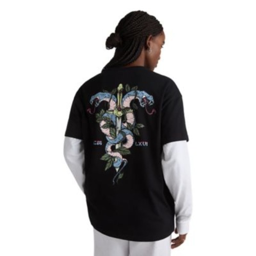 T-shirt oversize Twisted | Noir | Vans