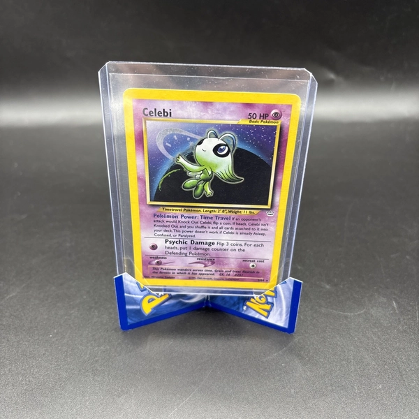 Tarjeta Pokémon Celebi 3/64 Holo Rara Neo Revelación Muy Jugada Ligero Daño