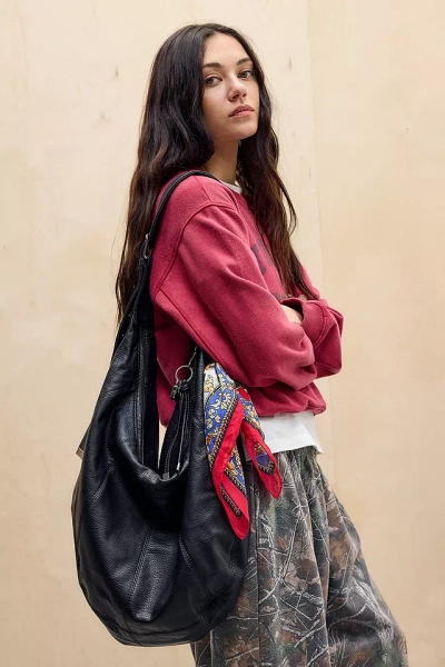 UO Casie Large Faux Leather Sling Bag