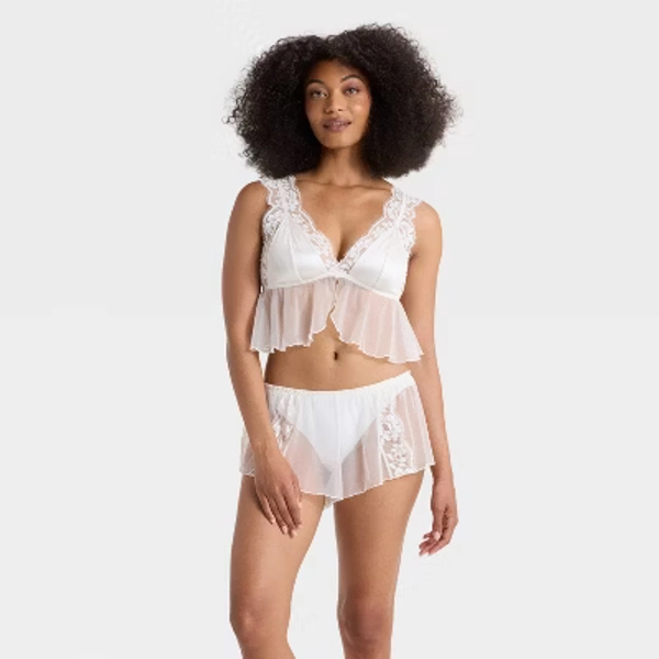 Women's Lace Lingerie Set - Auden™ Cream M