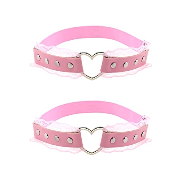 2 pc pink thigh garter