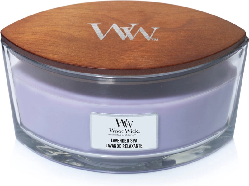 WoodWick Heartwick Flame Ellipse Geurkaars - Lavender Spa - 50 branduren