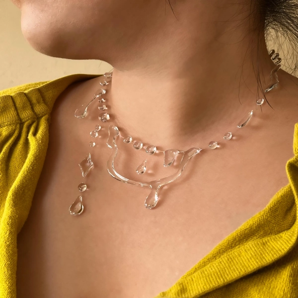 Handmade Dewdrop River Stream Necklace
